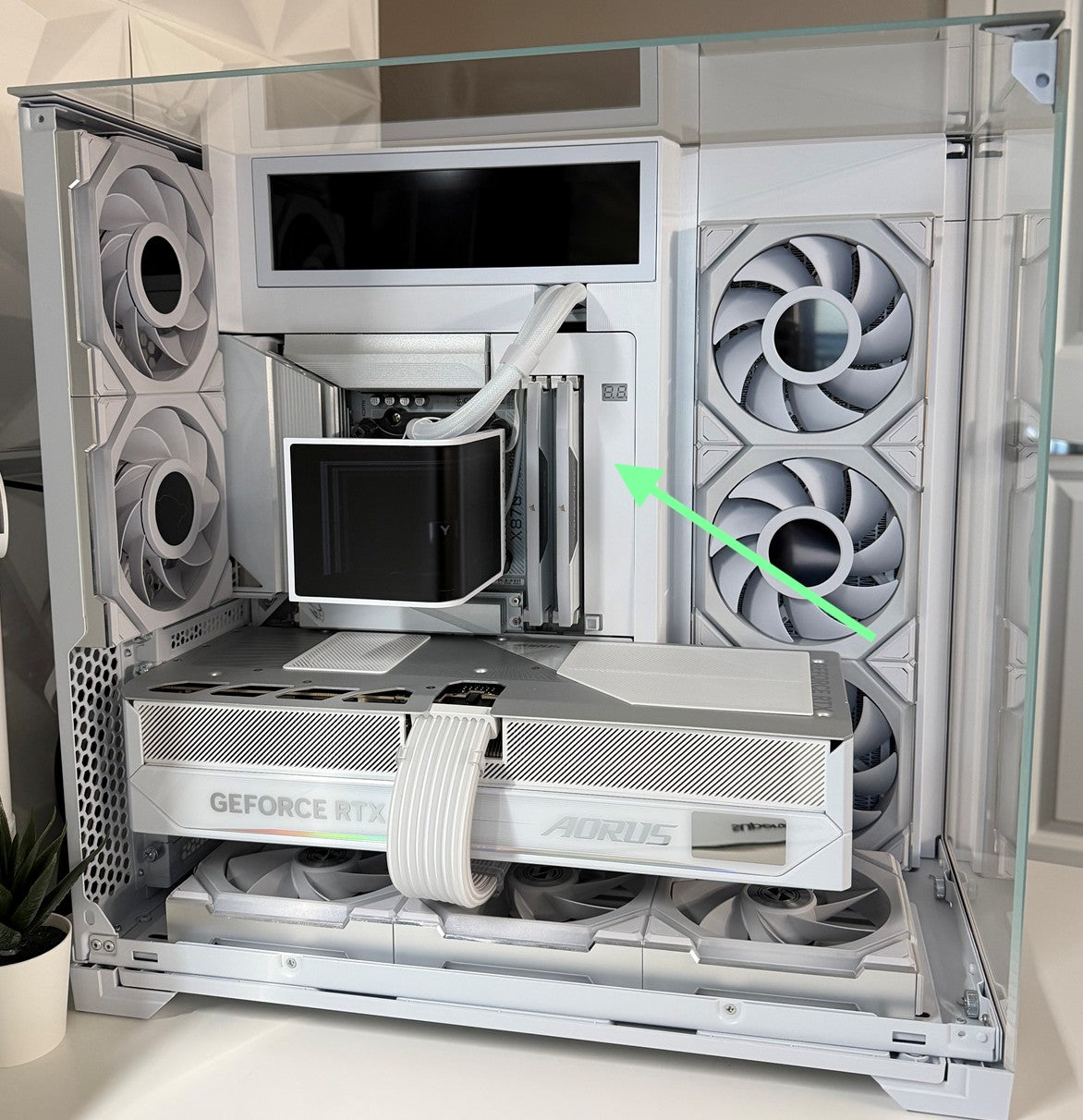 Customer picture using the cover with the BTF 3-part kit / Fan covers / GPU vented covers