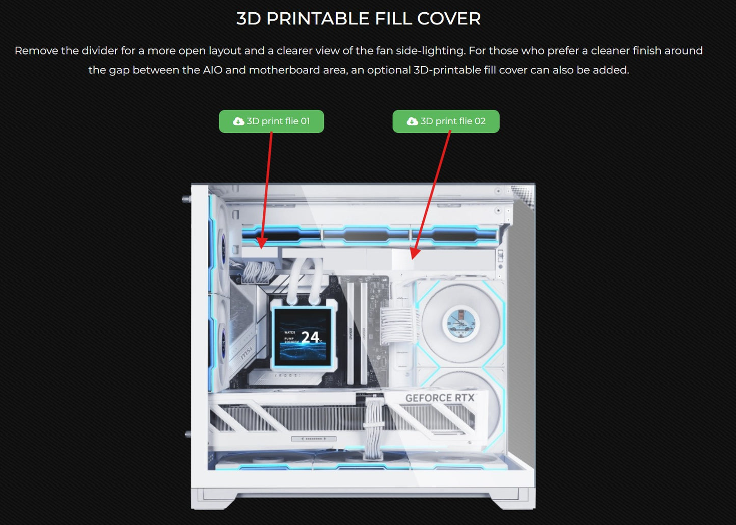 O11 Vision-M Official 3D Printable Covers
